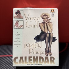 VARGA GIRL 1940s Pinups Calendar CD ROM Screen Saver Puzzle WINDOWS New In Box