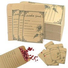 100 Pack Seed Envelopes 4.72 3.15Inch, Self-Seal Small Seed Packets
