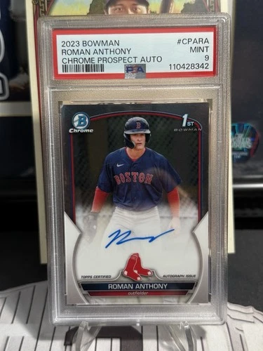2023 Roman Anthony Bowman Chrome #CPA-RA Prospect Auto 1st Bowman RC PSA 9