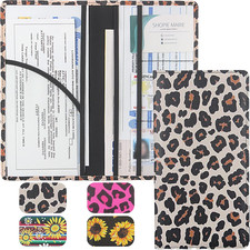Premium Car Registration Insurance Card Holder, Leopard