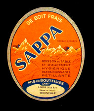 Vintage Beverage Label Sappa Thionville