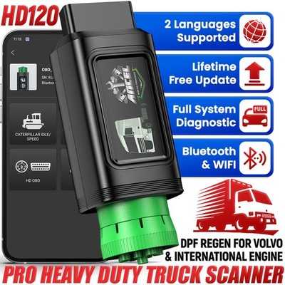 ANCEL HD120 Heavy Duty Truck Scanner with DPF Regen for Volvo & International