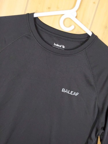 BALEAF Sun Protection Shirt Mens Large SPF UPF 50+ Long Sleeve Rash Guard Black - Picture 5 of 10