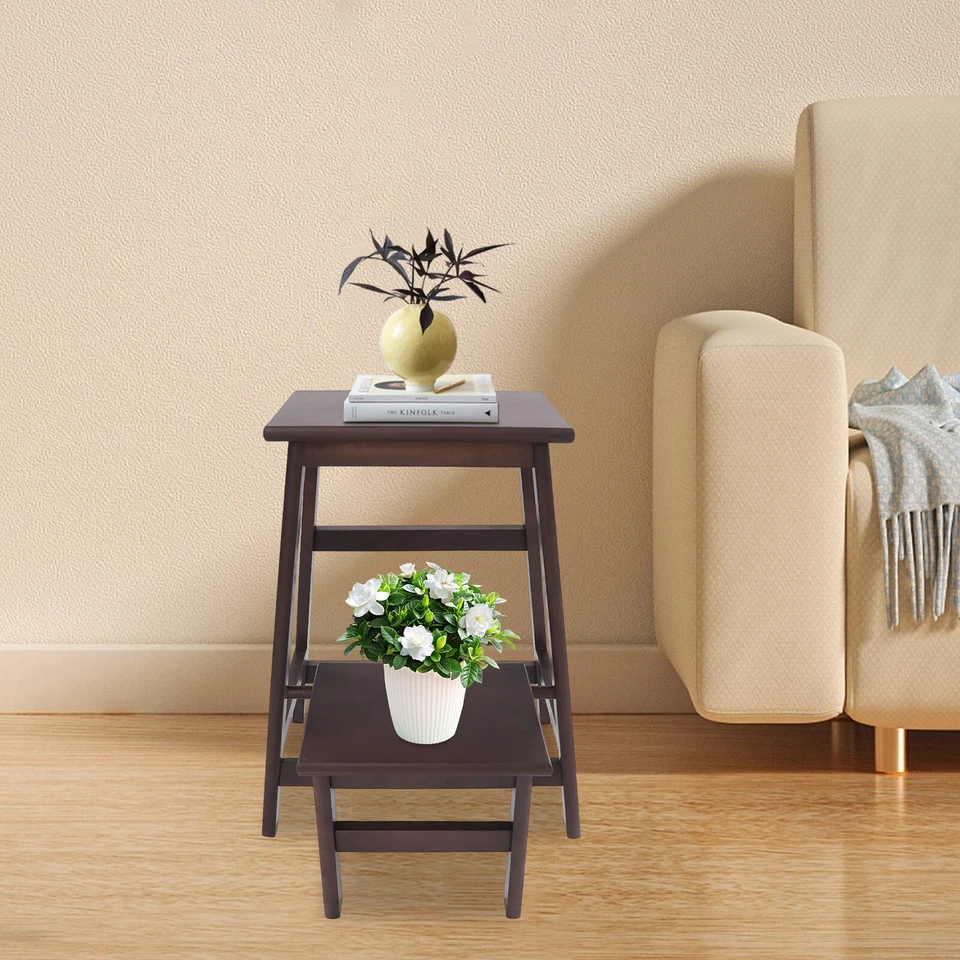 2-tier Folding Step Stool,  Multi-Purpose Foldable Wood Step Ladder, Step Stool - Image 4 of 4