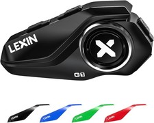 LEXIN G1 Motorcycle Bluetooth Headset, 40mm Helmet Speakers, Dual Mics