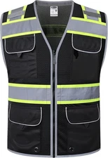 Hi-Vis Safety Vest for Men&Women High Visibility Reflective Mesh Construction...
