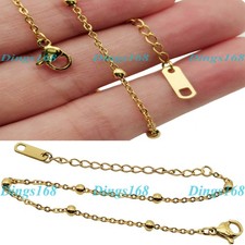 Genuine 18K Yellow Gold Filled Hypoallergenic 1 mm Thin Cable Chain Bracelet T5J