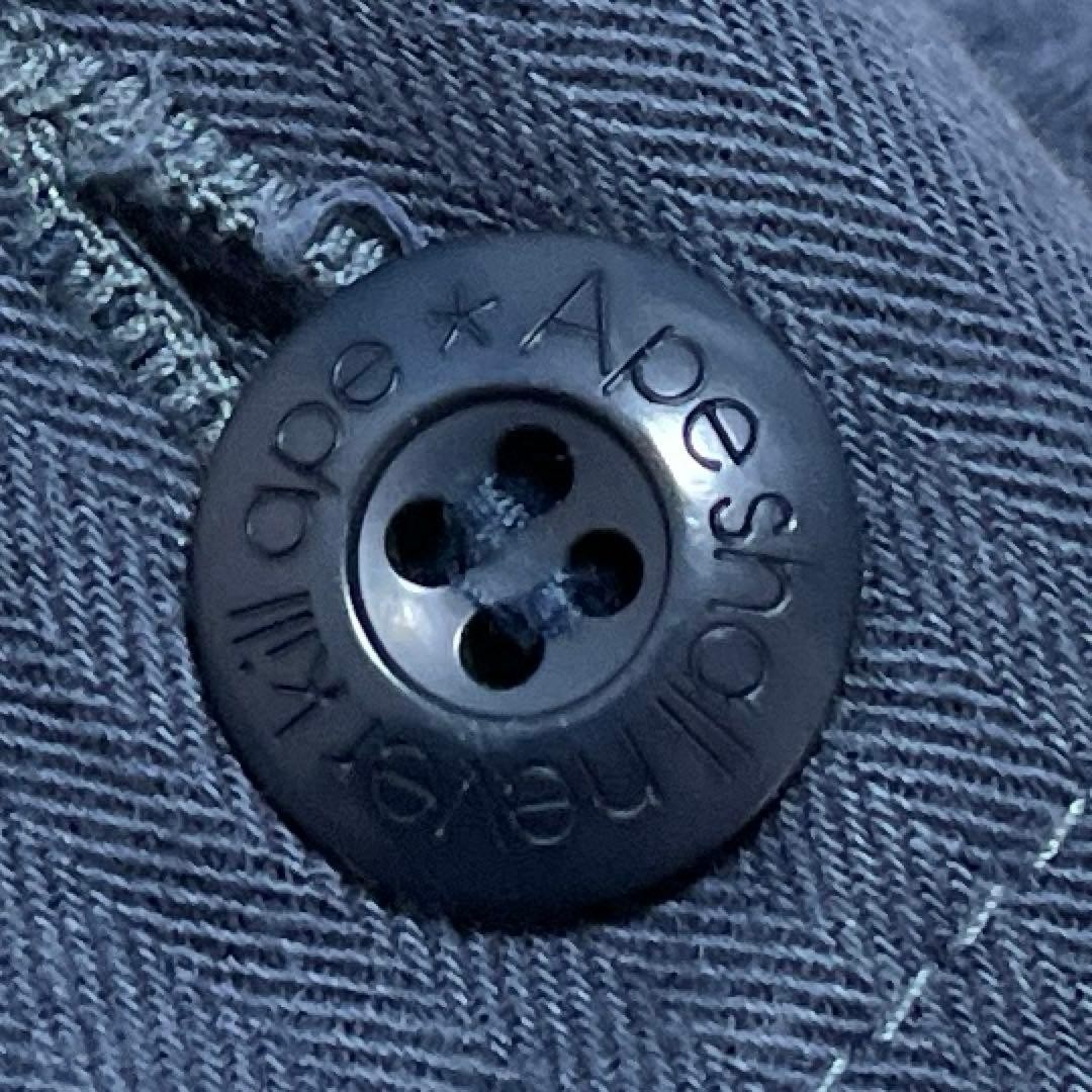 A Bathing Ape BAPE Cotton Herringbone Straight Cargo Pants Navy XL BA0226131 thumbnail 16