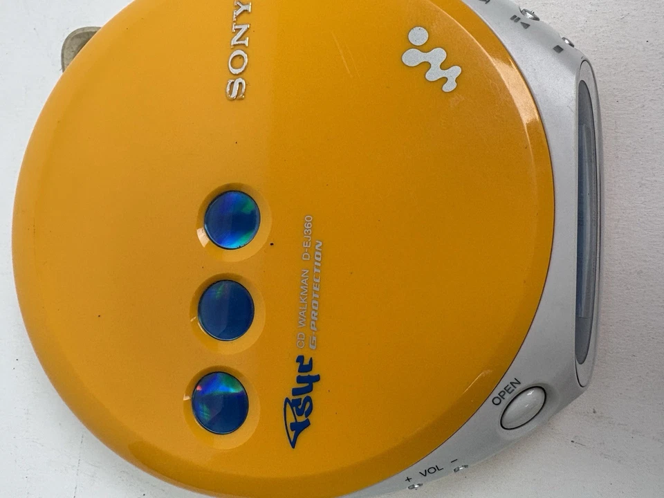 Sony D-EJ360 Amarillo CD Walkman PSYC G-Protección Reproductor Portátil PIEZAS Reparación Foto 3 de 4
