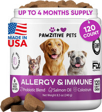 Dog Allergy Relief Chews for Itchy Skin - Seasonal and Food Allergy Chews for Sh
