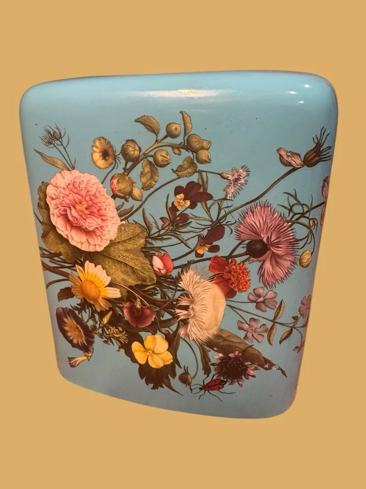 CUBIERTA CAJA PAÑUELO FLORAL AZUL SIN MARCA MERCADO DE FLORES diseño decoración del hogar casa de campo Foto 4 de 4