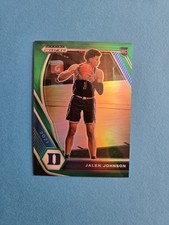 2021-22 Panini Prizm Draft Picks Jalen Johnson RC #10 Green Prizm Duke/Hawks 