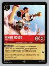 MINNIE MOUSE - PIRATE LOOKOUT 120/204 SR LORCANA NM 6 PISONI