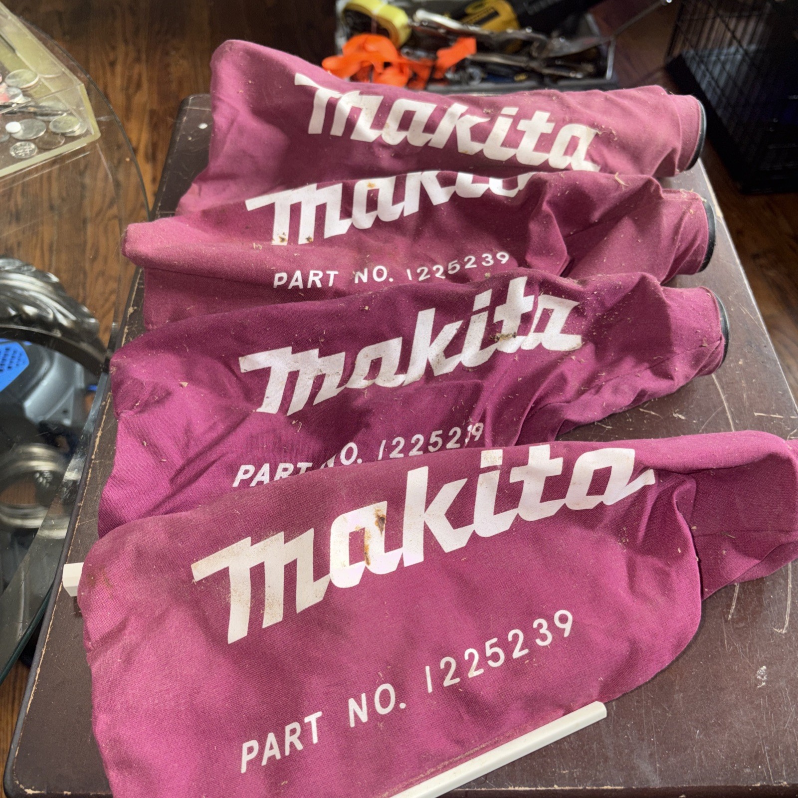 Lot Of 4 MAKITA 1225239 DUST BAGS ASSEMBLY Miter Saw