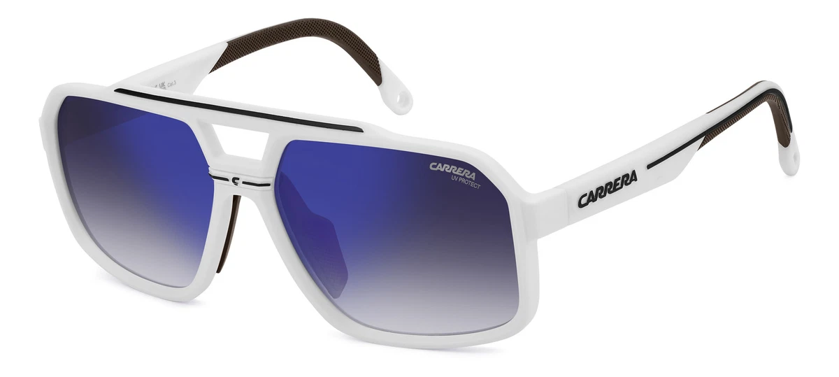 Carrera White Frame Sunglasses with Blue Lenses C SPORT 03/S main image 3