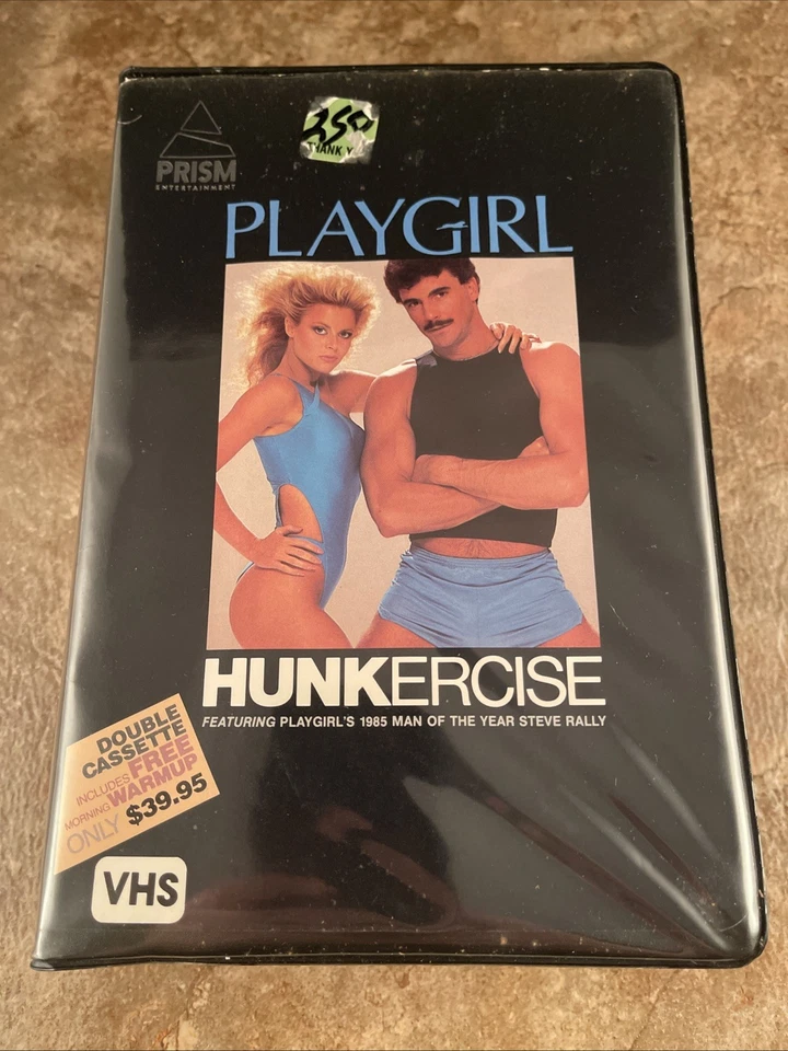Playgirl Hunkercise:  VHS Prism Clamshell 2 Tape OOP RARE 1985 Exercise Video - Image 2 of 4