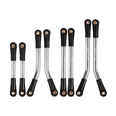 INJORA High Clearance 4 Links Set Stainless Steel for SCX24 Silver 