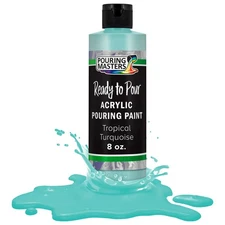 Pouring Masters Tropical Turquoise 8oz Bottle Water-Based Acrylic Pouring Paint