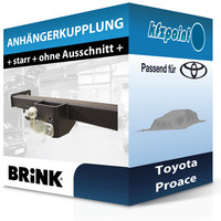 FüR Toyota Proace 06.2013-02.2016 Brink AnhäNgerkupplung Starr Neu