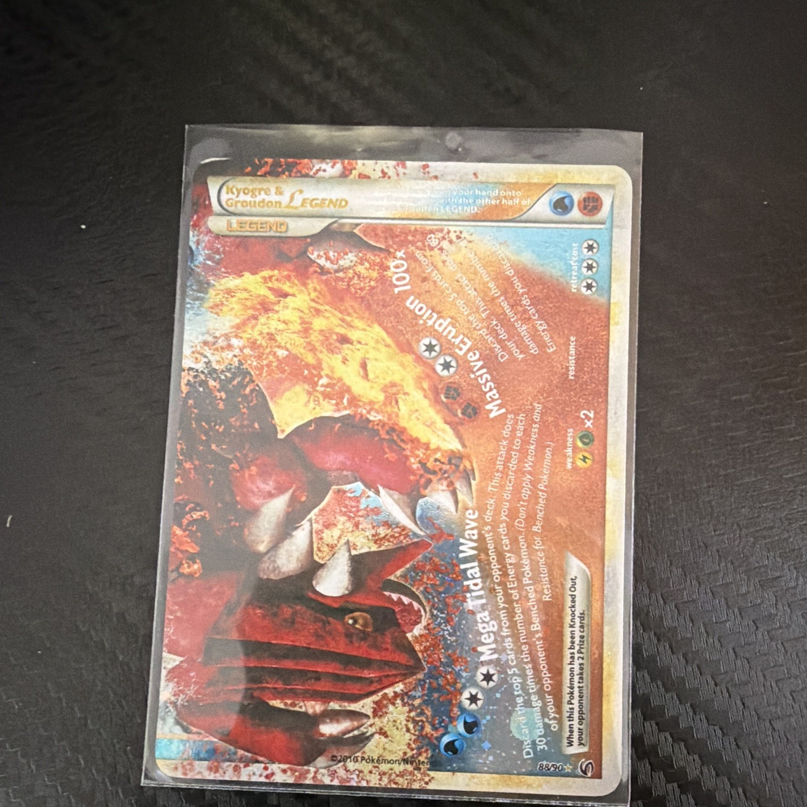 Pokemon Legend Bottom Half Card Kyogre Groudon, HS Undaunted, 88/90 TCG Rare
