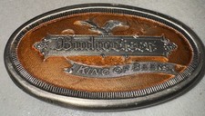 Budweiser Belt Buckle King Of Beers 1977 Vintage