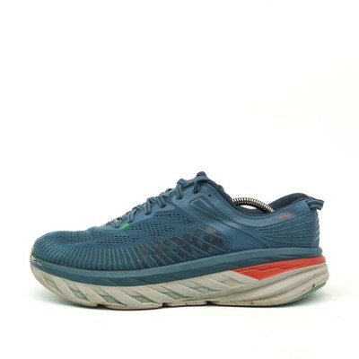 Hoka One Herren Bondi 7 Wide Sneaker Blau Mesh Low-Top Passform Laufschuhe EU 46