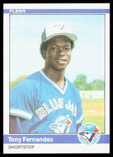 1984 Fleer #152 Tony Fernandez RC Rookie Card Toronto Blue Jays. rookie card picture