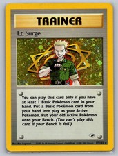 Lt. Surge 17/132 Holo Rare Gym Heroes Pokemon Unlimited Holo Lightly Played on eBay