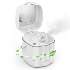 DAROMA Nano Ionic Facial Steamer with Adjustable Nozzle Mirror - White
