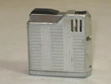 vintage JJJ Triumph Electronic Lighter wide short body silver-tone