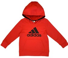 Adidas Boys Graphic Logo Red Pullover Hoodie Size 4 - NWT