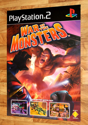 War of the Monsters Game Store Very Rare Promo Poster Playstation