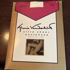 Vintage Gloria Vanderbilt Ultra Sheer Control Top Pantyhose Off White Medium New