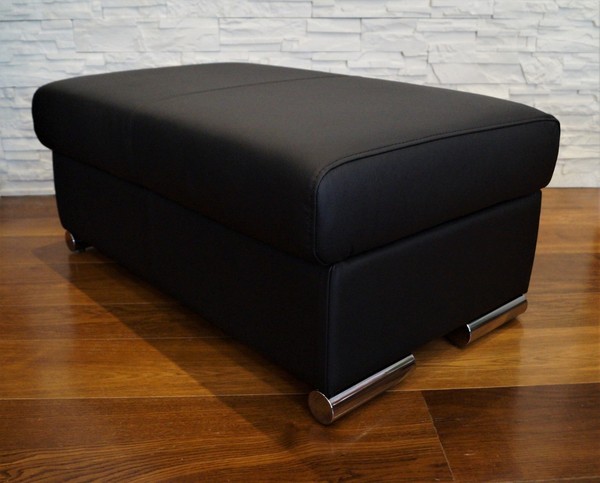 Echt Leder Hocker Aufklappbar Mit Stauraum Sitzhocker FußHocker SitzwüRfel 90X55-image