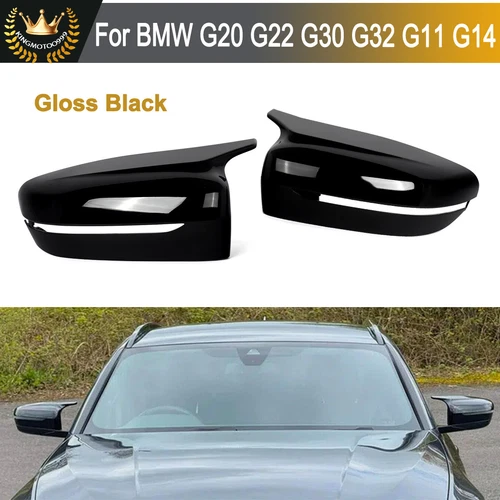 Gloss Black Mirror Cover Caps For BMW 6/7/8 Series G32 G11 G12 G14 G15 G16 2016+