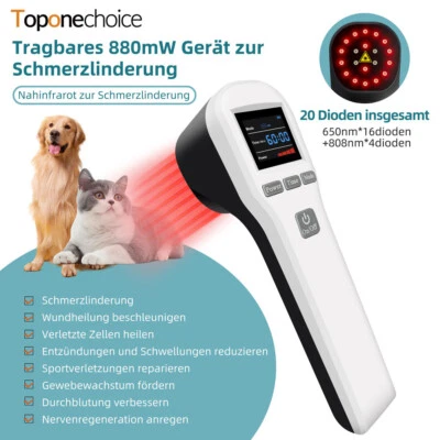 TOPONECHOICE Soft Laser Therapie Laserbehandlung Tiere Pferde Hunde Entzündungen Schmerzen