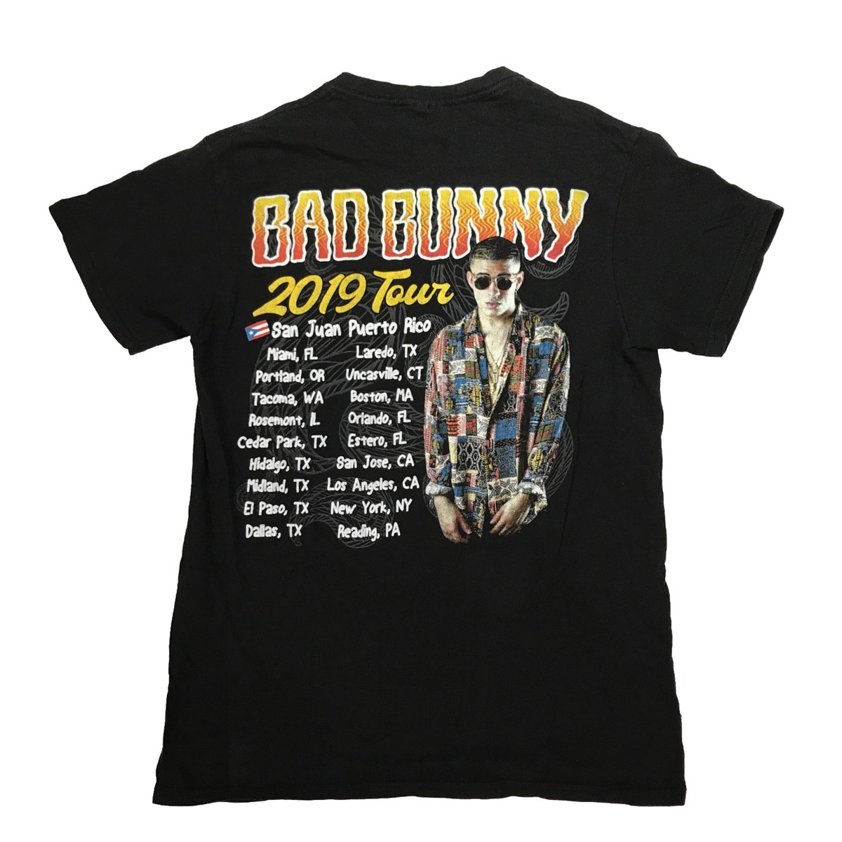 Bad Bunny 2019 Tour T-shirt Camiseta Mens Size Small Reggae-Ton | eBay