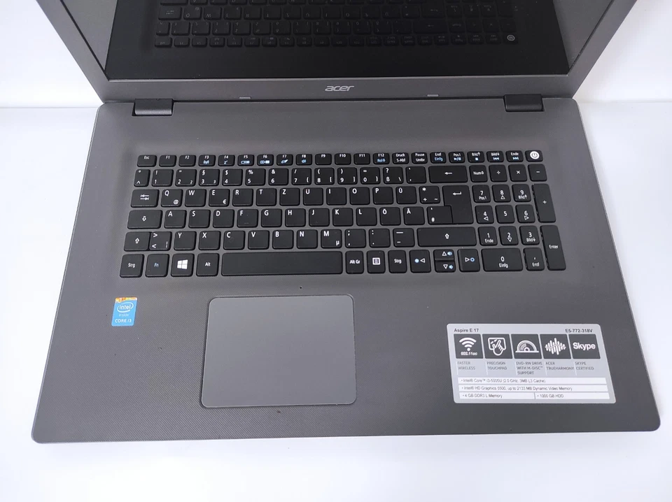NOTEBOOK ACER ASPIRE E5-772 INTEL CORE i3-5005U 4GB RAM 1TB HD WIFI WEBCAM - Immagine 2 di 4