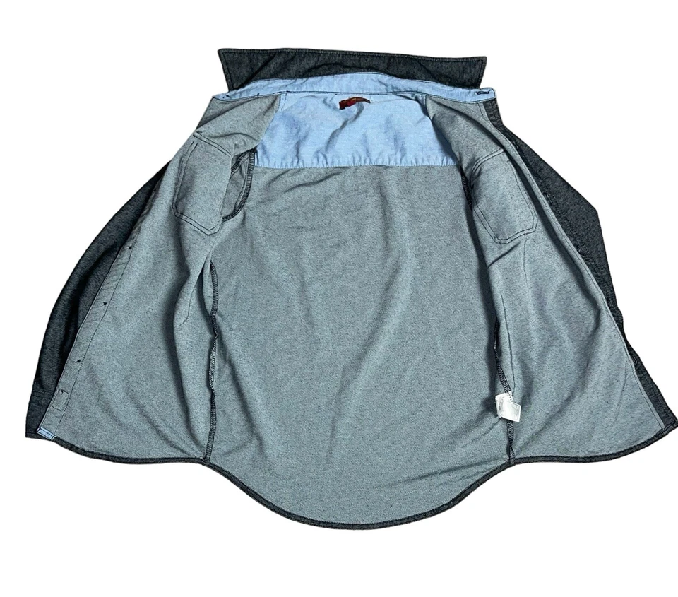 Camisa 7 For All Mankind Cambray Niño M Gris Abotonada Doble Bolsillos Delanteros Foto 3 de 4