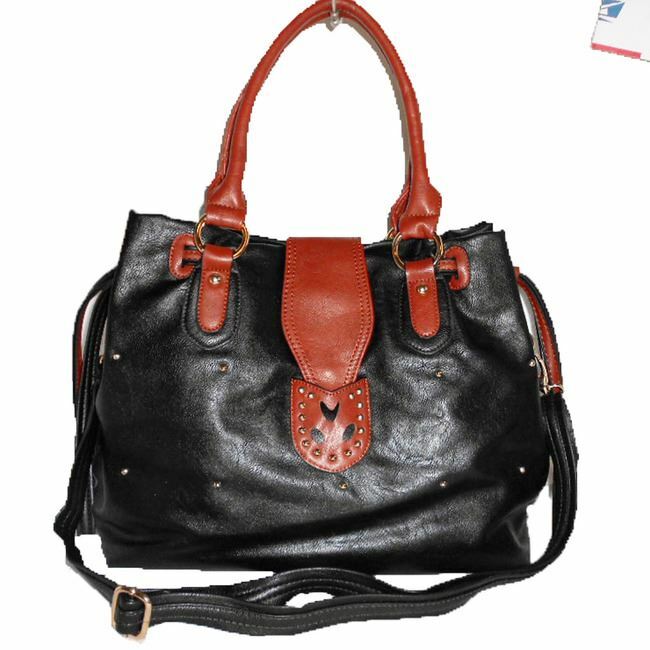 Shoulder Bag Handbag Purse Designer Inspired Black Embedded Pads L golden Studs-image