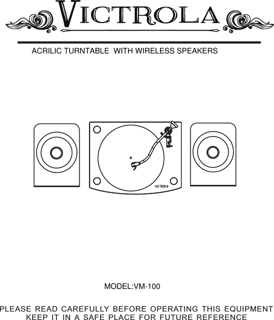 victrola acrylic turntable with wireless speakers