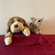 VTG Lot Animal Alley Dog German Shepherd 16   Brown Darby Dog 18  Plush TOYSRUS