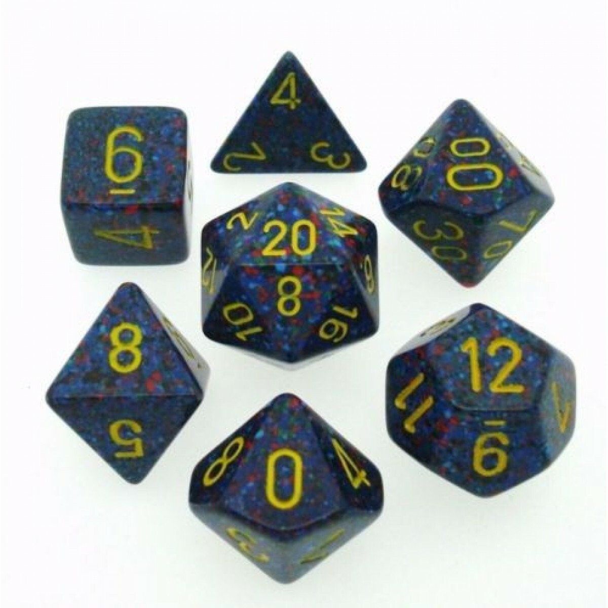 Chessex D&D Dice Set – Speckled Twilight 16mm Polyhedral Dice For RPG Games (7-Piece)