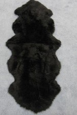Australian Sheepskin Double Rug Dyed Black 78-RUG-BK-2 Y2G