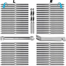 60 Pack T316 Stainless Steel Left&Right Handed Thread Swage Lag Screws for Wo...
