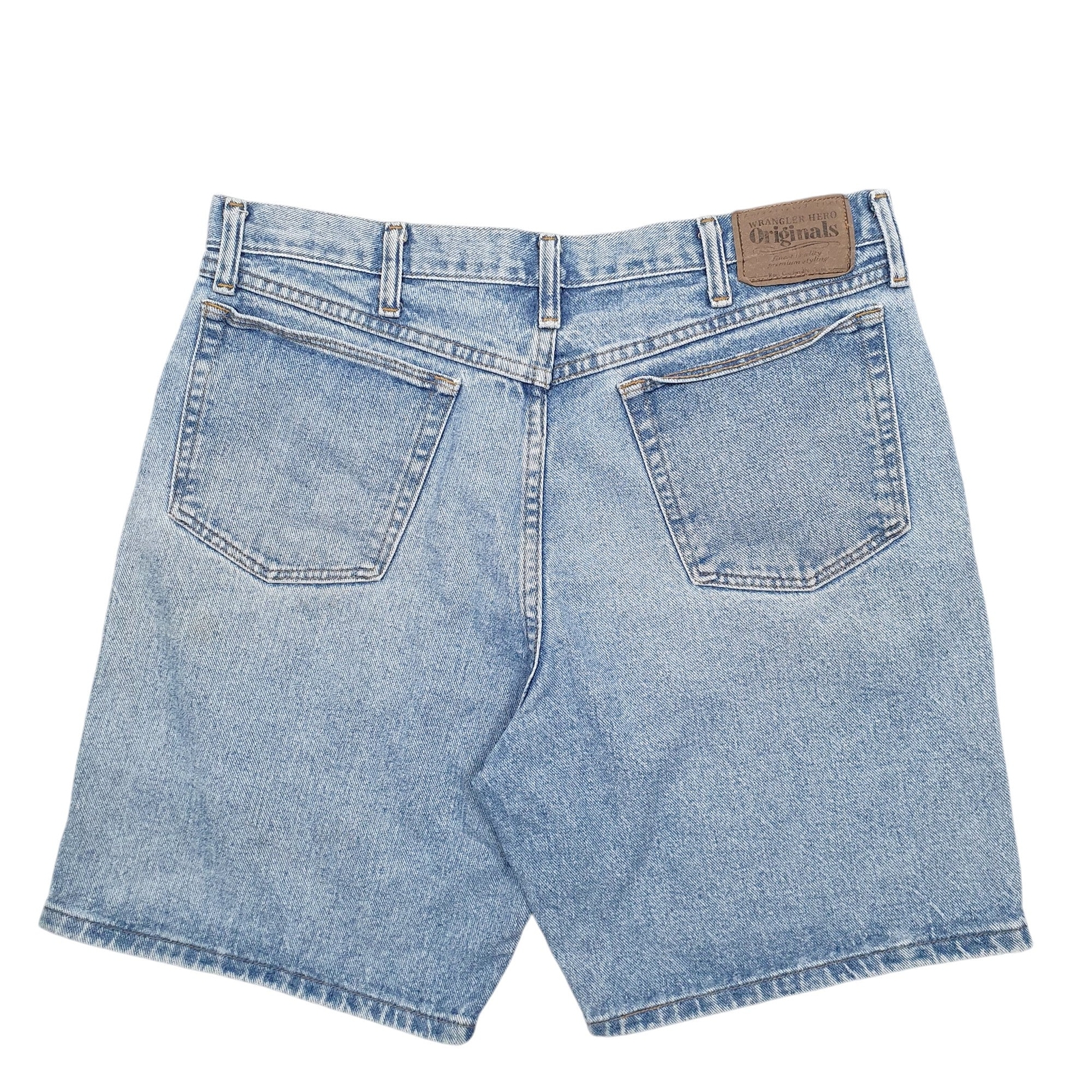WRANGLER Denim Jeans Jorts Blue Denim Jeans Cotton Shorts Mens W34 image 2
