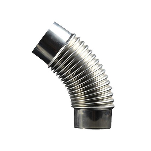 Tubo de estufa de chimenea de acero de 45 grados con codo de 6 cm F6V4 para exteriores G3R5 - Imagen 5 de 9