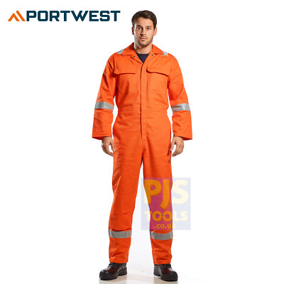 Portwest Hi Viz Bizweld orange BIZ5 schwer entflammbarer Schweißer Overall Boilersuit