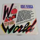USA For Africa We Are The World 7" Vinyl Single Record 1985 Michael Jackson Pop