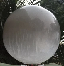 XXL Selenite Sphere Crystal Ball 6 “ Gemstone Sphere Specimen Reiki Energy 8+lbs